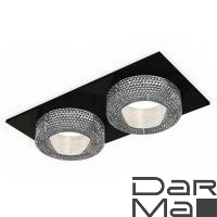 Комплект встраиваемого светильника Ambrella light Techno Spot XC7636020 SBK/CL черный песок/прозрачный (C7636, N7191)