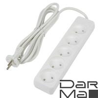 Удлинитель Uniel Ultra 5гн х 3м б/з S-CU5-3 White UL-00009990