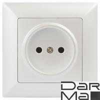 Розетка ЭРА Intro Solo 2P 16A 250V перламутровый 4-201-06 Б0053646