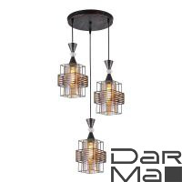 Подвесная люстра Reluce 03128-0.9-03 BK+Patina Gold