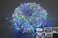 Клип Лайт 100м Мульти 1000 LED ФИКСИНГ шаг 10 см прозр. пров.100 м  БЕЗ КОЛПАЧКА