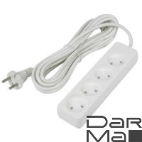 Удлинитель Uniel Ultra 4гн х 5м б/з S-CU4-5 White UL-00009989