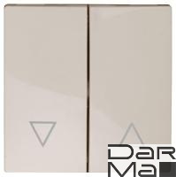 Лицевая панель ЭРА выключателя двухклавишного слоновая кость 12-6203-02 Б0047851