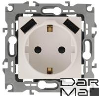 Розетка ЭРА Intro Solo Schuko P+E 16A 250V со шторками 2хUSB слоновая кость 12-4109-02 Б0047841