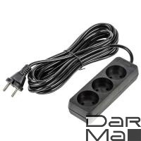 Удлинитель Uniel Ultra 3гн х 5м б/з S-CU3-5 Black UL-00009985