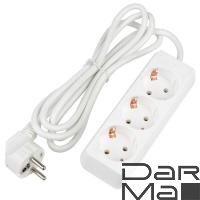 Удлинитель Uniel Ultra 3гн х 2м с/з S-GCU3-2 White UL-00010000