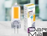 Лампа светодиодная филаментная Ambrella light G4 2,5W 3000K прозрачная 204501