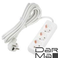 Удлинитель Uniel Ultra 3гн х 5м с/з S-GCU3-5 White UL-00010002