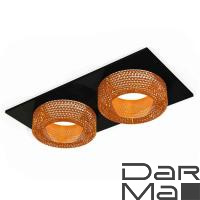 Комплект встраиваемого светильника Ambrella light Techno Spot XC7636024 SBK/CF черный песок/кофе (C7636, N7195)