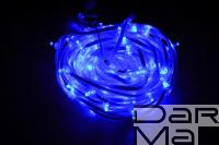 Клип Лайт 100 м Синий LED-KLP-333L прозрачный   провод