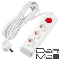 Удлинитель Uniel Ultra 3гн х 5м с/з S-GCU3-5B White UL-00010018