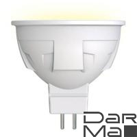 Лампа светодиодная диммируемая Uniel GU5.3 6W 3000K матовая LED-JCDR 6W/WW/GU5.3/FR/DIM PLP01WH UL-00003991