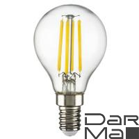 Лампа светодиодная филаментная Lightstar LED Filament E14 6W 3000K грушая прозрачная 933802