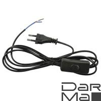 Шнур сетевой с вилкой и выключателем Uniel UCX-C10/02A-170 Black UL-00004429