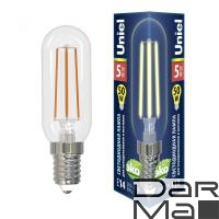 Лампа светодиодная Uniel E14 5W 3000K прозрачная LED-Y25-5W/3000K/E14/CL GLZ04TR UL-00007129
