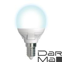 Лампа светодиодная диммируемая Uniel E14 7W 4000K матовая LED-G45 7W/4000K/E14/FR/DIM PLP01WH UL-00004300