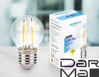 Лампа светодиодная филаментная Ambrella light E27 6W 4200K прозрачная 203915