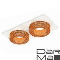 Комплект встраиваемого светильника Ambrella light Techno Spot XC7635024 SWH/CF белый песок/кофе (C7635, N7195)