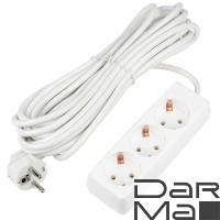 Удлинитель Uniel Ultra 3гн х 7м с/з S-GCU3-7 White UL-00010003
