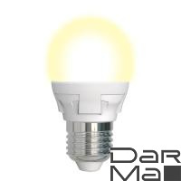 Лампа светодиодная диммируемая Uniel E27 7W 3000K матовая LED-G45 7W/3000K/E27/FR/DIM PLP01WH UL-00004303