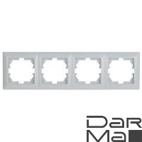 Рамка 4-постовая ЭРА Intro Solo белый 4-504-01 Б0043424