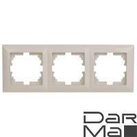 Рамка 3-постовая ЭРА Intro Solo слоновая кость 4-503-02 Б0043418
