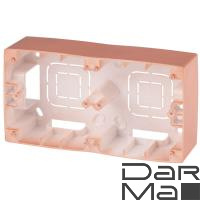 Коробка для накладного монтажа 2-постовая ЭРА 12 12-6102-14 Б0043178