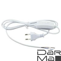 Шнур сетевой с вилкой и выключателем Uniel UCX-C10/02A-170 White UL-00004428