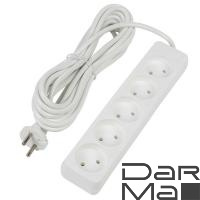 Удлинитель Uniel Ultra 5гн х 5м б/з S-CU5-5 White UL-00009991