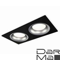 Комплект встраиваемого светильника Ambrella light Techno Spot XC7636004 SBK/MCH черный песок/хром матовый (C7636, N7013)
