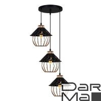Подвесная люстра Reluce 02503-0.9-03 BK+GD