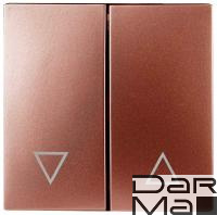 Лицевая панель ЭРА выключателя двухклавишного медь 12-6203-14 Б0047858