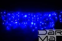 Светодиодная Бахрома 3м*0,7м  Флэш, цвет. Синий, белый провод каучук