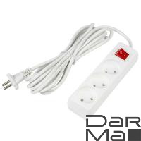 Удлинитель Uniel Ultra 3гн х 5м б/з S-CU3-5B White UL-00009996