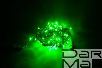 Гирлянда LED ""Стринг Лайт"", 10м Зеленая,8,8W, 100LED (шаг 10см ), соед. До 10 шт F-SL-010-G  "