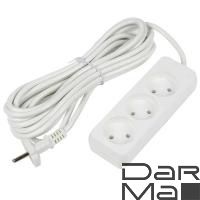 Удлинитель Uniel Ultra 3гн х 5м б/з S-CU3-5 White UL-00009984