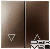 Лицевая панель ЭРА выключателя двухклавишного бронза 12-6203-13 Б0047857