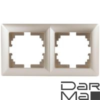 Рамка 2-постовая ЭРА Intro Solo шампань 4-502-04 Б0043413