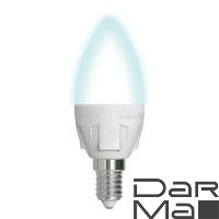 Лампа светодиодная диммируемая Uniel E14 7W 4000K матовая LED-C37 7W/4000K/E14/FR/DIM PLP01WH UL-00004294