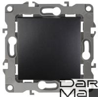 Кнопка ЭРА 12 10AX 250V антрацит 12-1111-05 Б0047834