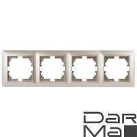 Рамка 4-постовая ЭРА Intro Solo шампань 4-504-04 Б0043427