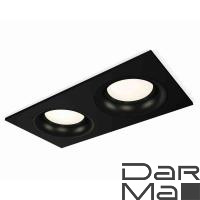 Комплект встраиваемого светильника Ambrella light Techno Spot XC7636002 SBK/PBK черный песок/черный полированный (C7636, N7011)