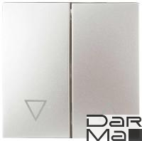 Лицевая панель ЭРА выключателя двухклавишного перламутр 12-6203-15 Б0047859