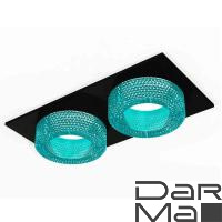 Комплект встраиваемого светильника Ambrella light Techno Spot XC7636023 SBK/BL черный песок/голубой (C7636, N7194)