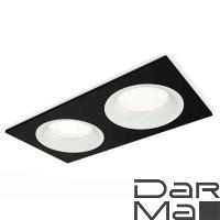 Комплект встраиваемого светильника Ambrella light Techno Spot XC7636001 SBK/SWH черный песок/белый песок (C7636, N7010)