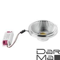 Лампа светодиодная Lightstar LED AR111 12W 4000K полусфера хром 932134