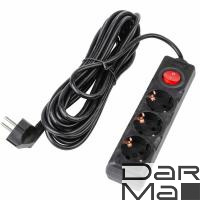 Удлинитель Uniel Ultra 3гн х 7м с/з S-GCU3-7B Black UL-00010020