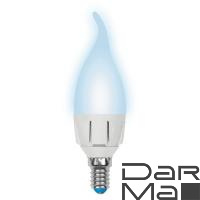 Лампа светодиодная диммируемая Uniel E14 7W 4000K матовая LED-CW37 7W/4000K/E14/FR/DIM PLP01WH UL-00004298