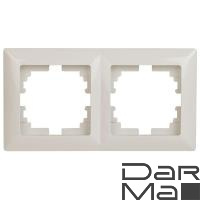 Рамка 2-постовая ЭРА Intro Solo слоновая кость 4-502-02 Б0043411
