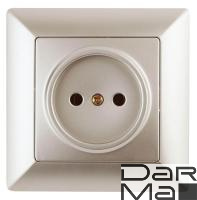 Розетка ЭРА Intro Solo 2P 16A 250V шампань 4-201-04 Б0043308